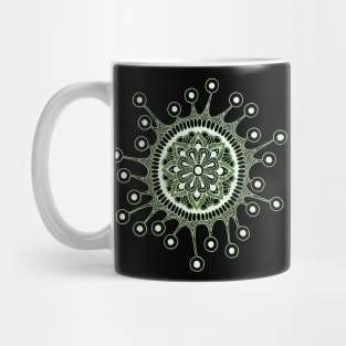 Virus Mandala (Inverted green) Mug